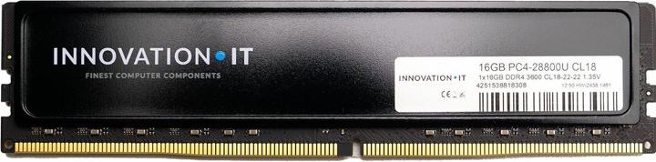 Actual product image Innovation IT 3600 16GB CL18 1.35V with heatspreader (CL18-22-22) (1350 MHz, DDR4-RAM)