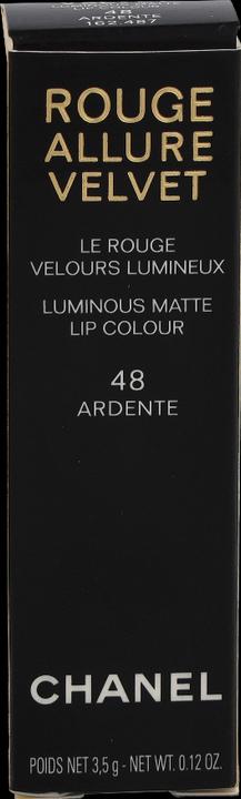 Image du produit Chanel Rouge Allure Velv Lumin Matte Lip No 48 (48 Ardente)