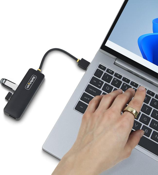 Produktbild StarTech 4-Port USB-A Hub 5gbps Portable Powered Nms Ns Ctlr (USB-A, 4 Ports)