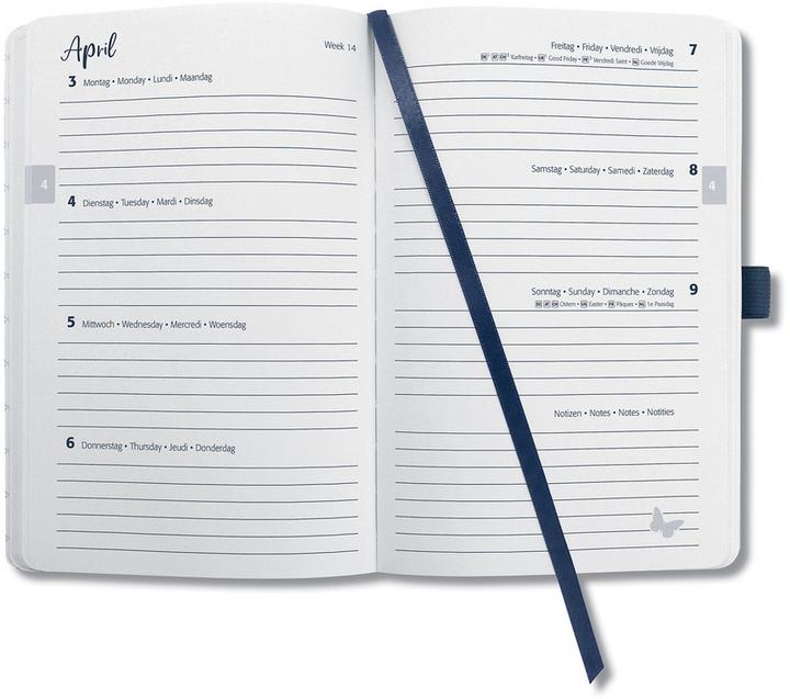Produktbild Jolie Agenda Impress 2025 J5204 1W/2S midnight blue ML A6 (Deutsch)