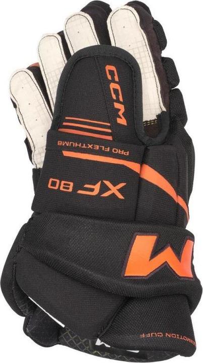 Produktbild CCM Tacks XF80 JR Hockeyhandschuhe (11"/28 cm, Schwarz/Weiss) (10)