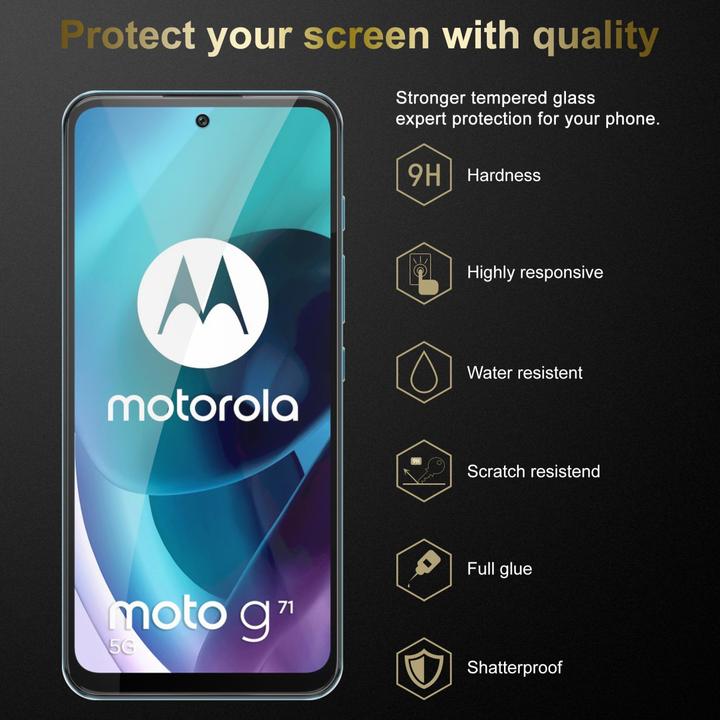 Image du produit Cadorabo Verre de protection trempé (1 pièce(s), Motorola Moto G71 5G)