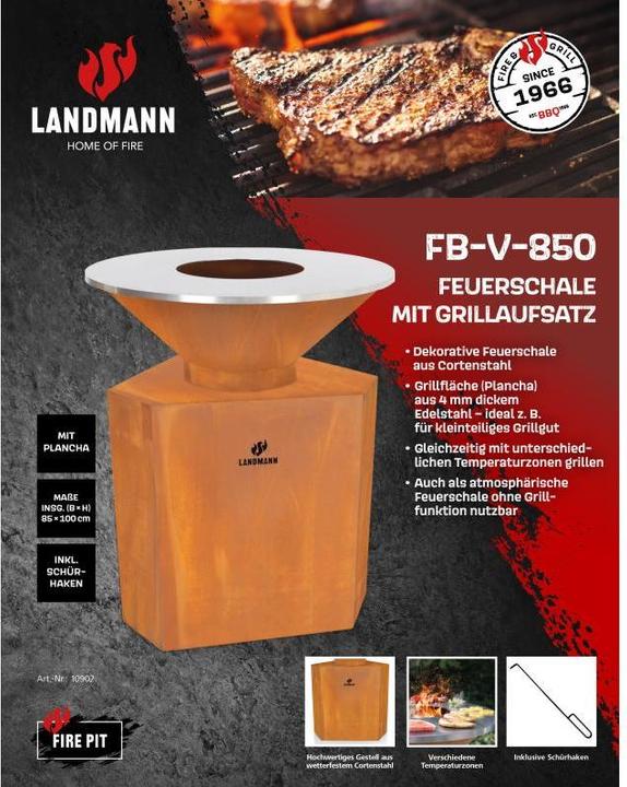 Produktbild Landmann Feuerschale FB-V-850 (85 cm)