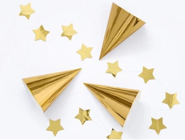 Immagine prodotto Partydeco Cappelli da festa, oro, 16 cm (1 pz / 6 pz)