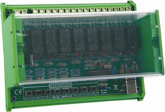 Actual product image Velleman 8-Channel USB Relay Card (Add-on)