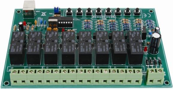 Actual product image Velleman 8-Channel USB Relay Card (Add-on)