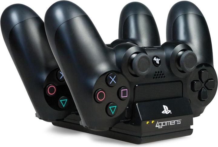 Immagine prodotto 4Gamers Caricamento+ Doppio bacino di ricarica con panno per la pulizia (PS4)