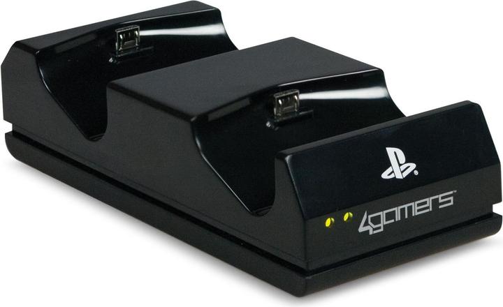 Immagine prodotto 4Gamers Caricamento+ Doppio bacino di ricarica con panno per la pulizia (PS4)