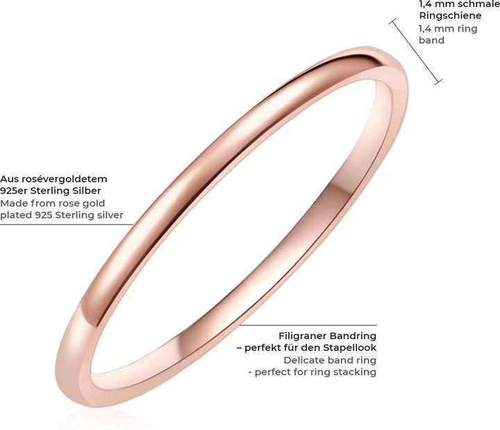 Immagine prodotto Glanzstücke München Donna Argento Rosa Oro - 6070 (50, 925 Argento)
