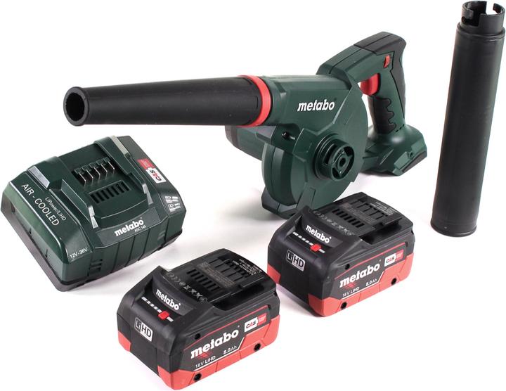 Produktbild Metabo AG 18 Akku Gebläse 18 V + 2x LiHD Akku 8,0Ah + Ladegerät (Akkubetrieb, Laubbläser)