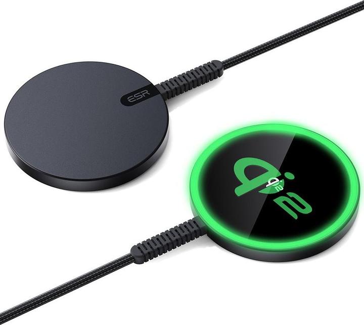 Image du produit ESR Halolock Qi2 Mini chargeur sans fil 15 W avec MagSafe - Noir (15 W)