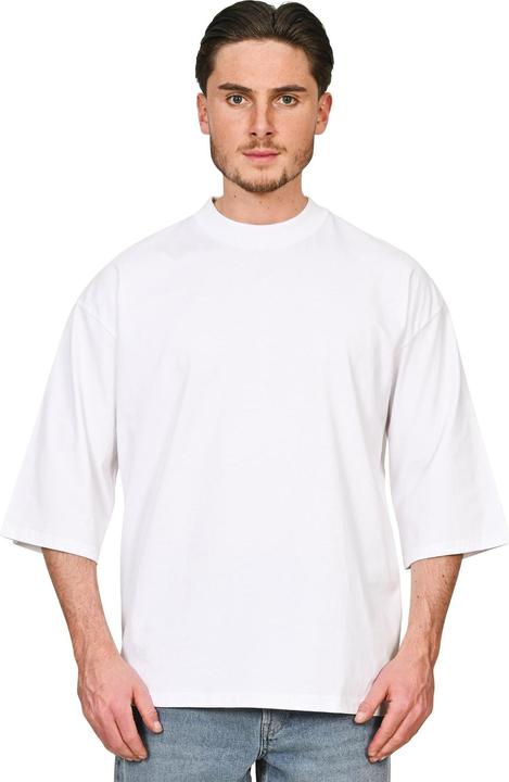 Actual product image Casual Classics Unisex Adult Combed Ringspun Cotton Extended Neckline Oversized Short-Sleeved T-Shirt (XL)