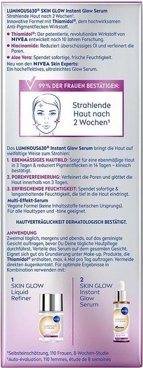 Immagine prodotto NIVEA Luminous630® Skin Glow Instant Glow Serum (30 ml)