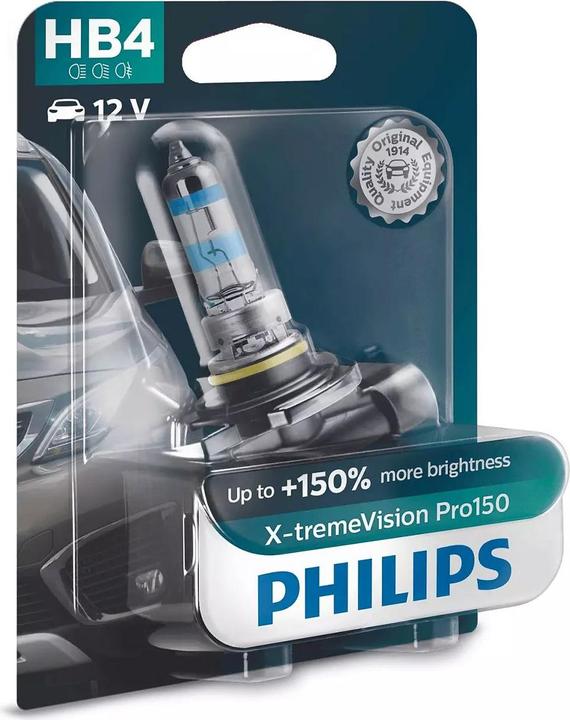 Produktbild Philips Halogen Leuchtmittel Scheinwerferlampe HB4 X treme Pro150 (HB4)