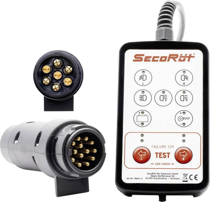 Actual product image SecoRüt Test box for trailer socket towing vehicle 12 volt 7 and 13 pole