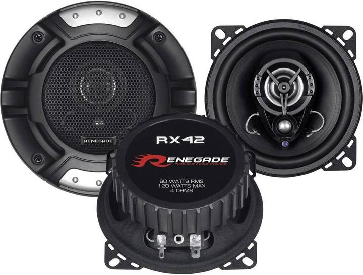 Renegade 2-Way Coaxial Car Speakers (120 W, 10 cm)