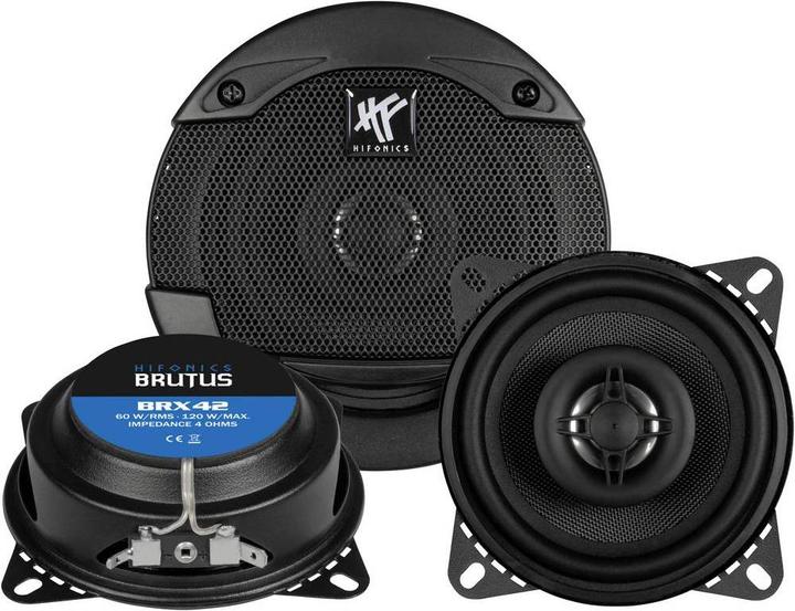 Hifonics Brutus BRX42 10 cm 2 Wege Koaxsystem FLACH (1 Stk.)