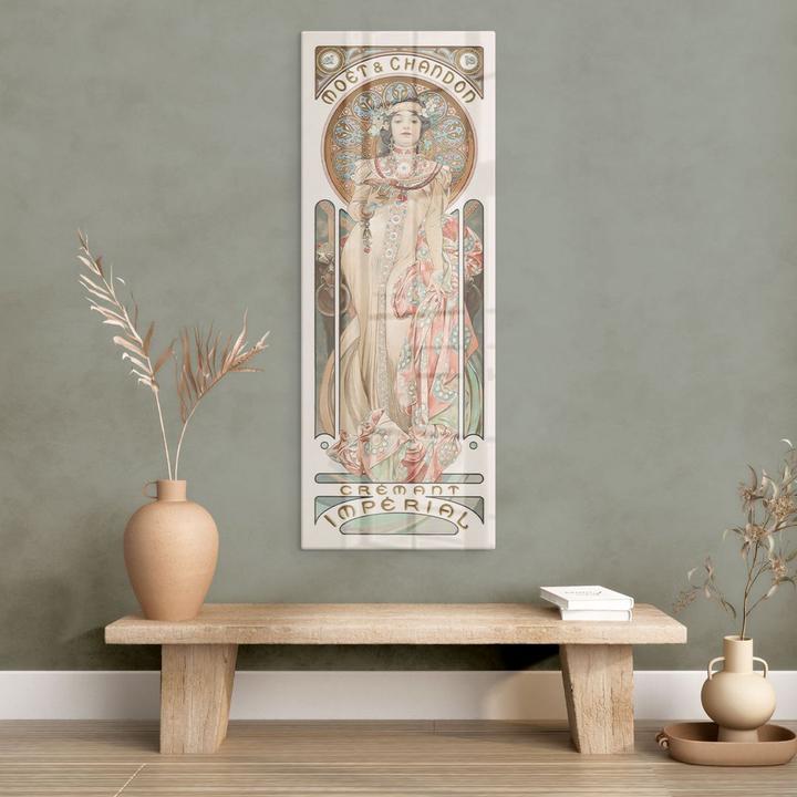 Image du produit Trenddeko Mucha - Moët and Chandon : Dry Imperial - Panorama (50 x 120 cm)