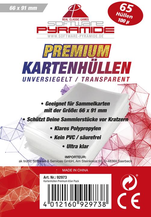 Pyramide Kartenhüllen Premium 65er Pack