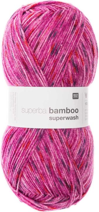 Actual product image Rico Design Wool Bamboo for socks 4-thread, 100 g, Confetti Pink (420 m)