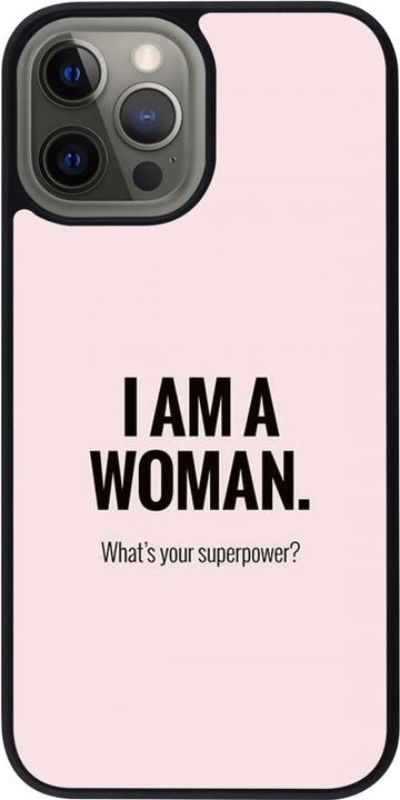 Actual product image PhoneLook Cover silicone black I am a woman (Apple iPhone 12 Pro Max)