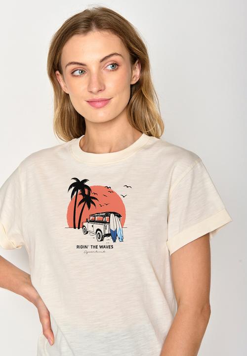 Actual product image Greenbomb Women's Nature Beach Trip Stop T-Shirt (XL)
