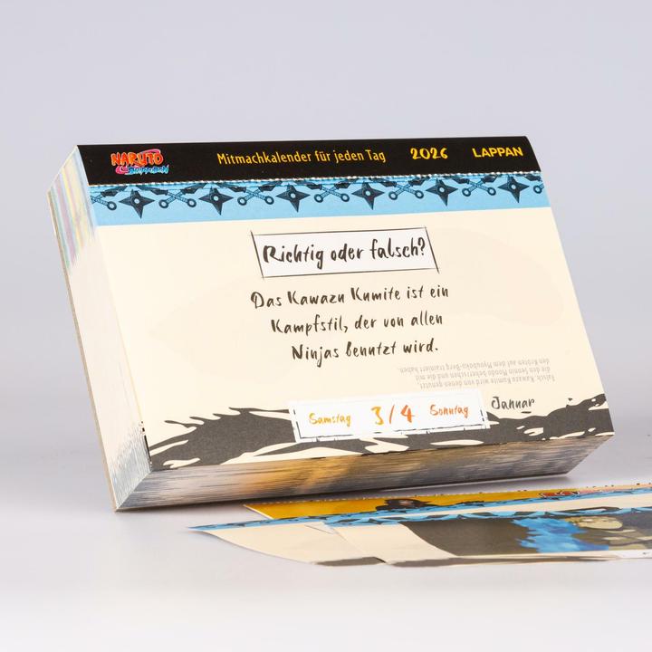 Image du produit Naruto Shippuden 2026 Mitmachkalender für jeden Tag (11 x 16 cm, Allemand)