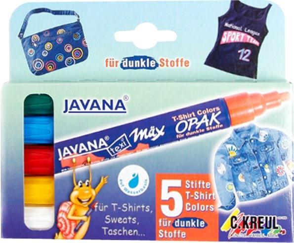 Image du produit Kreul Texi Mäx Opak Kit de Base (Jaune, Vert, Blanc, Bleu, Rouge, 4 mm, 5 x)