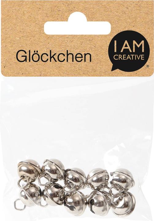 Image du produit I Am Creative Clochettes métal argent 11mm 10 p.