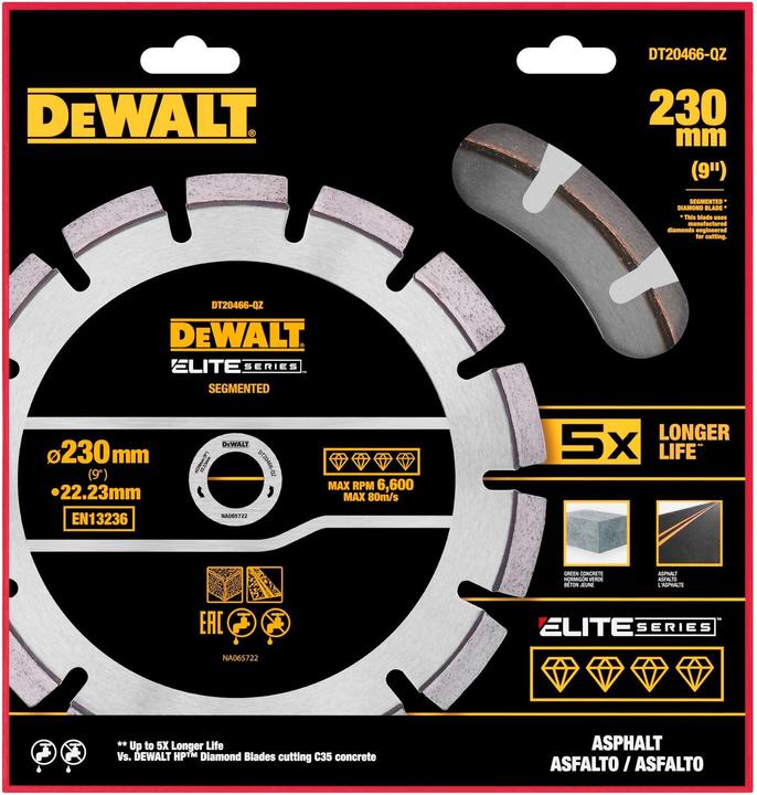 Actual product image DeWalt Diamond cutting disc 230mm asphalt