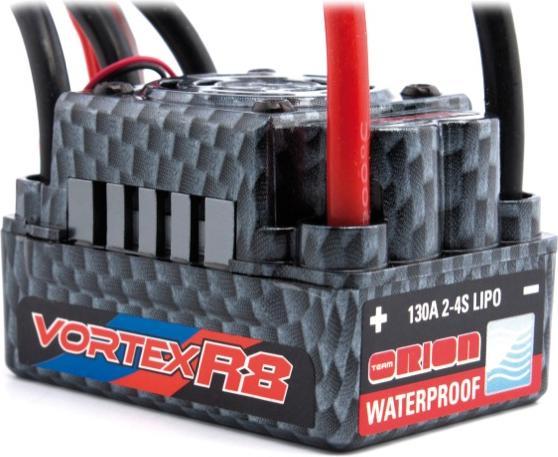 Actual product image Team Orion Vortex R8 Waterproof Brushless ESC (130A/2-4S/Deans)