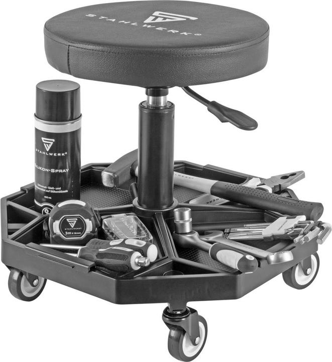 Produktbild Stahlwerk Werkstatthocker WRH-136 ST bis 136 kg belastbar höhenverstellbar (136 kg)