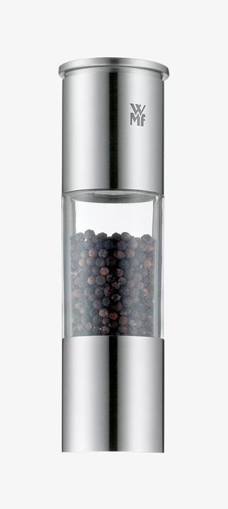 Produktbild WMF Salzmühle Pfeffermühle 18cm Keramikmahlwerk Glasbehälter Edelstahl (Pfeffer)