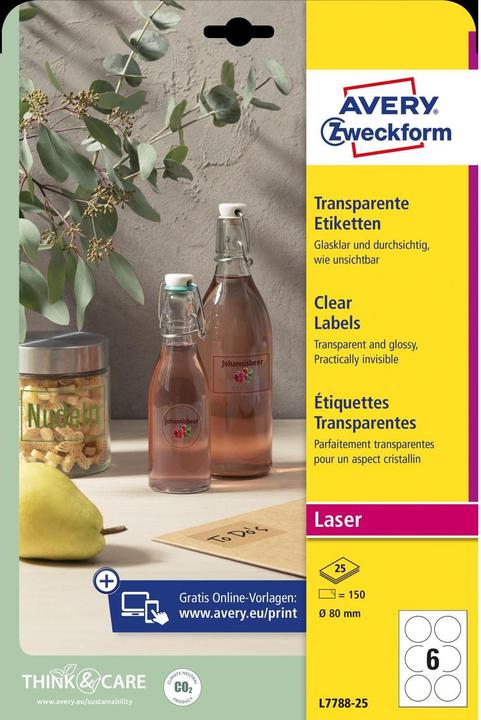 Produktbild Avery Transparente Etiketten