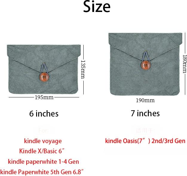 Produktbild Only-Bags.Store Vintage Umschlag Stil Hülse Beutel Abdeckung, Papier E-Book Tasche Fall, 7 Zoll, rosa