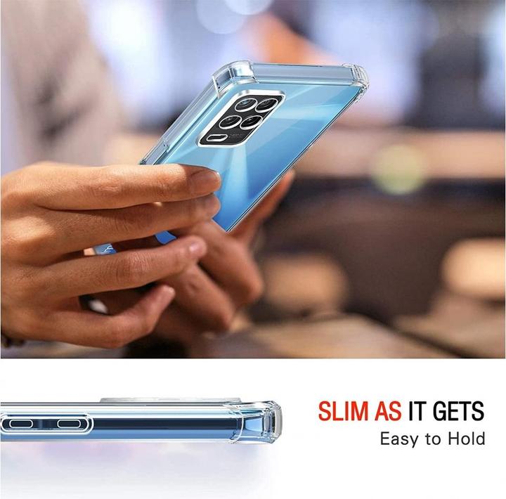 Actual product image Screenguard Realme 8 5G Case Crystal Soft Airbag Bumper (Realme 8 5G)