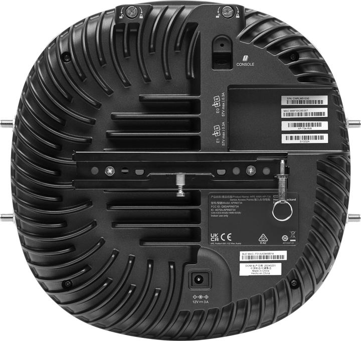 Produktbild HPE Aruba Networking AP-734, 2,4 GHz, 5 GHz, 6 GHz, 10,100,1000,2500,5000 Mbit/s (2900 Mbit/s)