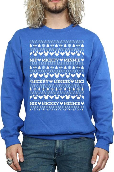Immagine prodotto Disney Mickey And Minnie Christmas Fair Isle Felpa Uomo (S)