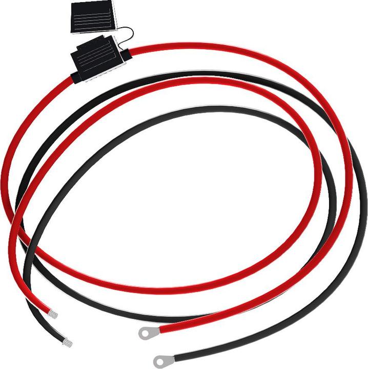 Produktbild Offgridtec 1,5m 4mm² Batteriekabel M8 mit Flachsicherungshalter, 15A Sicherung und Polklemmen