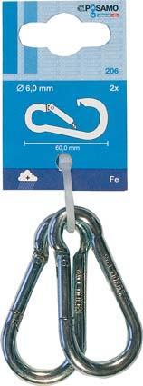 Actual product image Magni Snap hook galvanised 40x4.a 2pcs.
