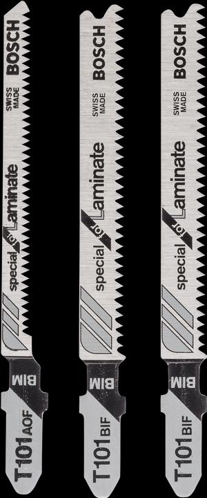 Produktbild Bosch Zubehör 3tlg. Stichsägeblatt-Set T-Schaft T 101 BIF (2x) T 101 AOF