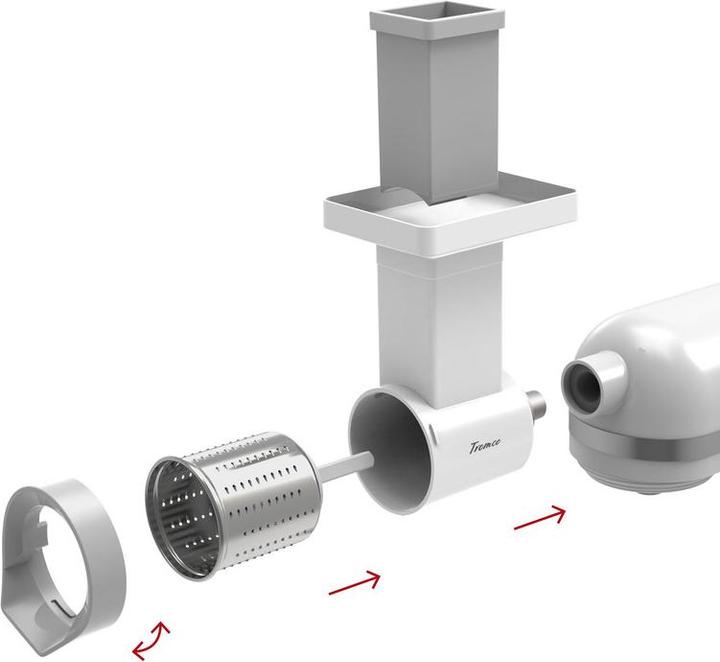 Actual product image Tromco Grater attachment set classic with drum 1/2/3 (KitchenAid/Electrolux/AEG)