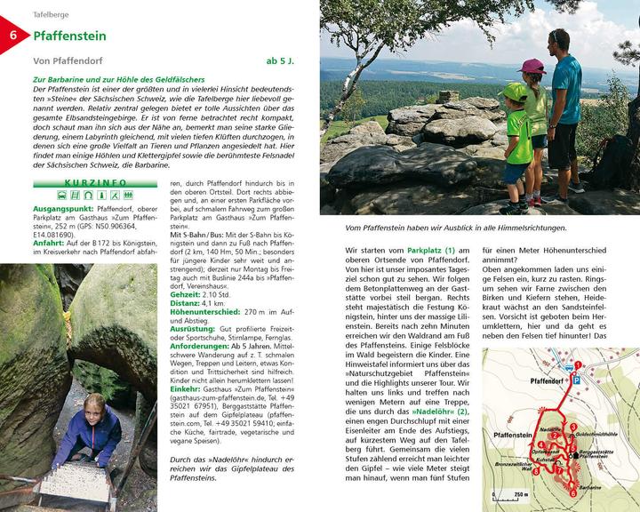 Produktbild ErlebnisWandern mit Kindern Elbsandsteingebirge (Deutsch, Kaj Kinzel, Stephanie Stickel, 2024)