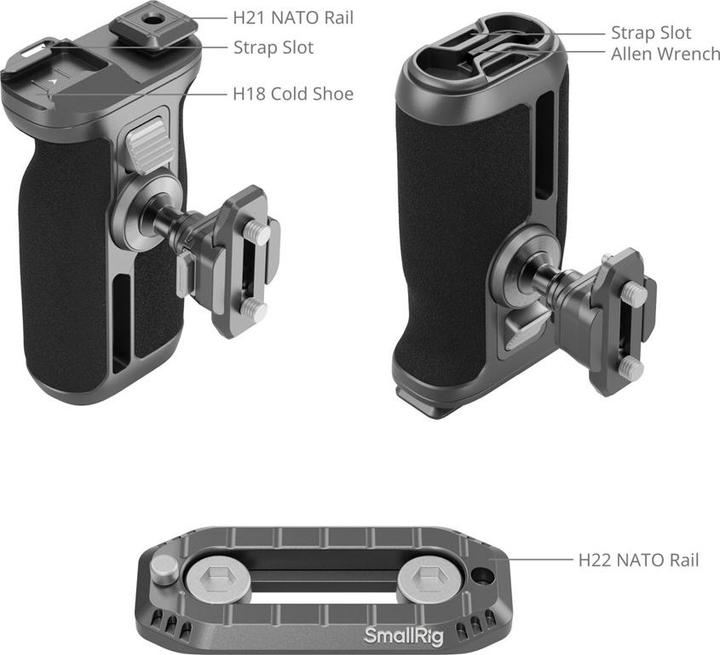 Produktbild SmallRig HawkLock H21 Quick Release Rotating Side Handle Kit 4485 (Griff)