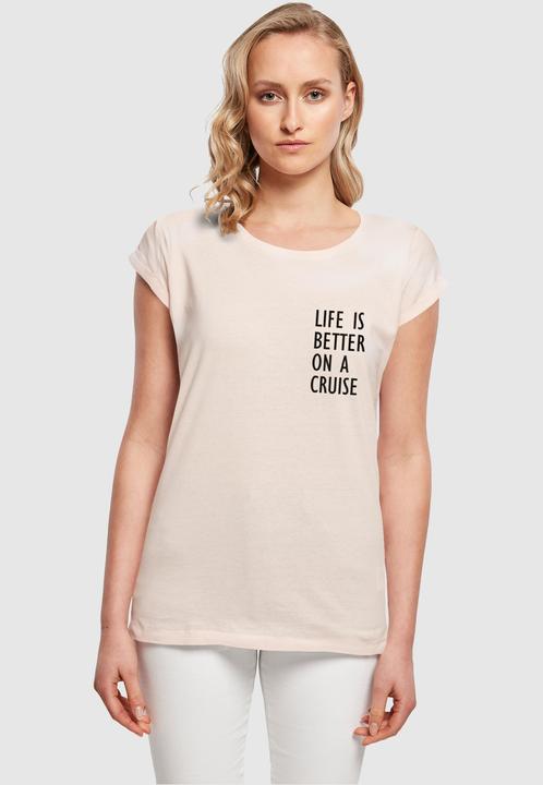Actual product image Merchcode Ladies Life Is Better Extended Shoulder Tee - 113659 (S)