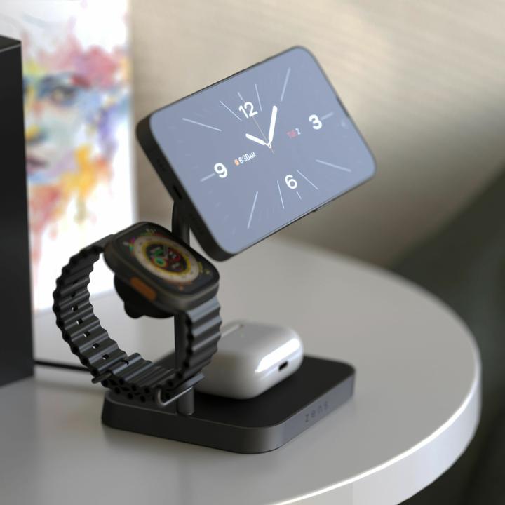 Actual product image Zens 1x 15W Qi2, 1x 5W Apple Watch, 1x 5W Qi incl. charger (15 W)
