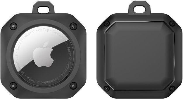 MU Style Rugged TPU AirTag protective case with key ring