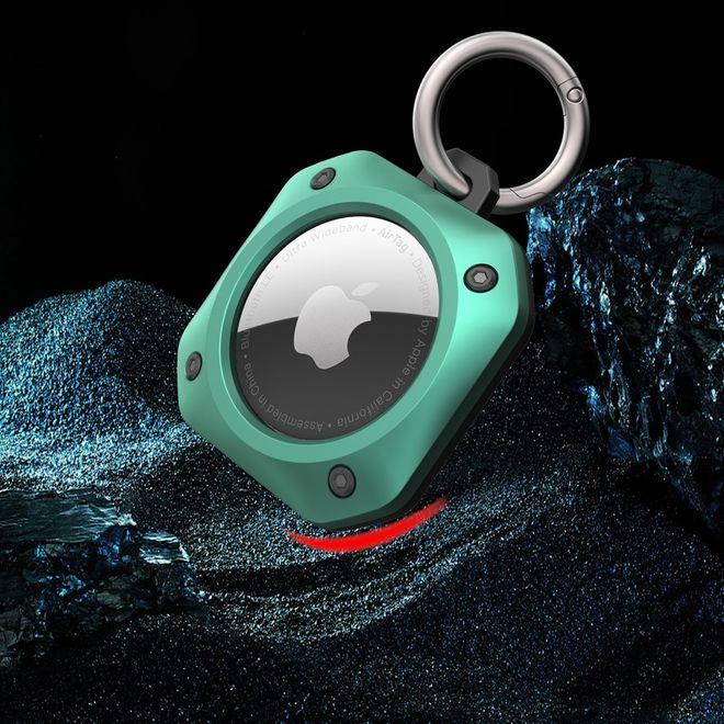 Actual product image MU Style Rugged TPU AirTag protective case with key ring