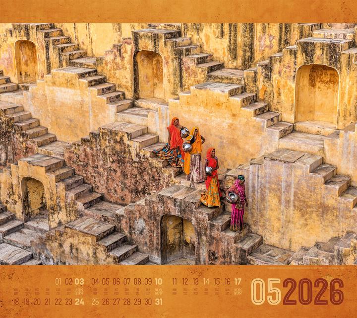 Produktbild World of Food - Kulinarische Weltreise Kalender 2026 (Englisch, Deutsch, Ackermann Kunstverlag GmbH, 2025)