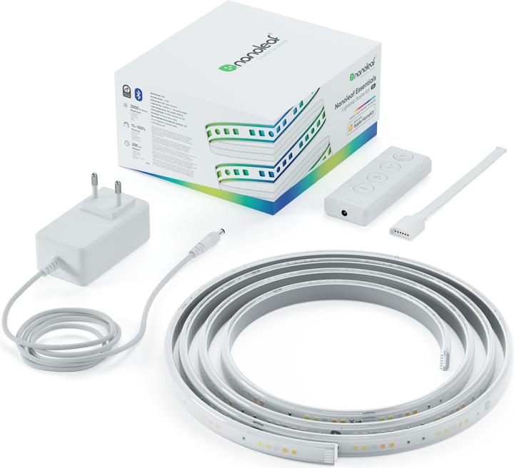 Image du produit Nanoleaf Kit de démarrage pour bande lumineuse Essentials (Multicolore, Blanc chaud, 200 cm, Intérieur)